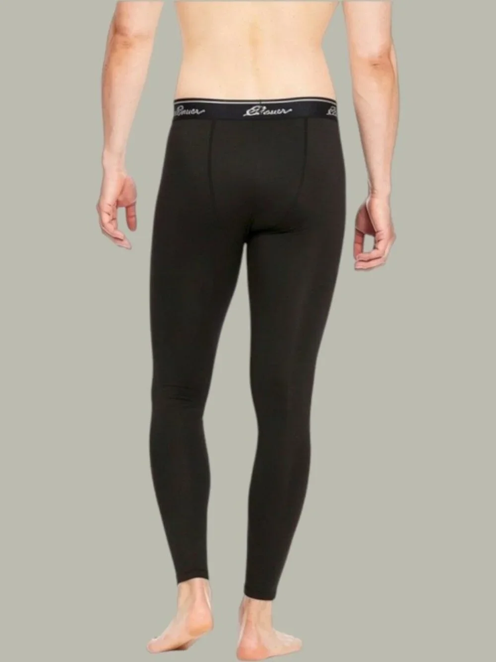 Eddie Bauer Mens XL Baselayer Pants Grid Fleece Thermal Stretch Black NEW
